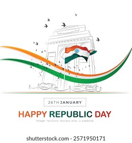 Republic day 2025 india minimal design