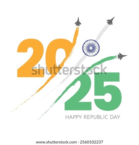 Republic Day 2025 India Minimal Design Vector