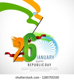 Republic Day , 26 January - Vector Background. 