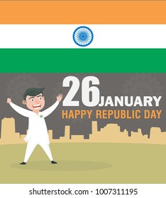 Republic day 26th january , greeting card, wishing card, 