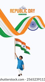 Republic Day Banner. Happy Republic Day and 26th January.
