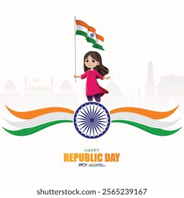 Republic Day Banner. Happy Republic Day and 26th January.
