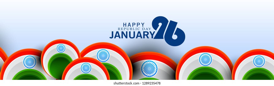 Republic day concept with text 26 January