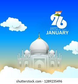 Republic day concept with text 26 January