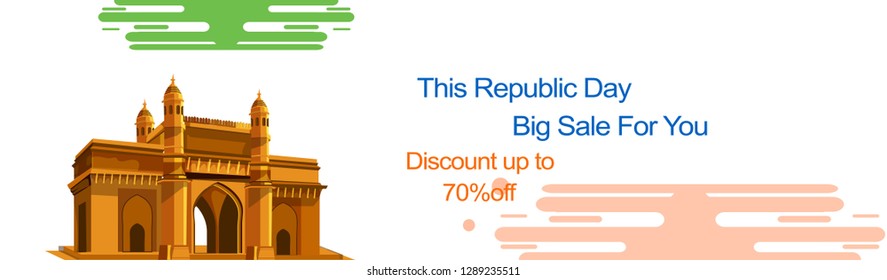 Republic day concept with text 26 January