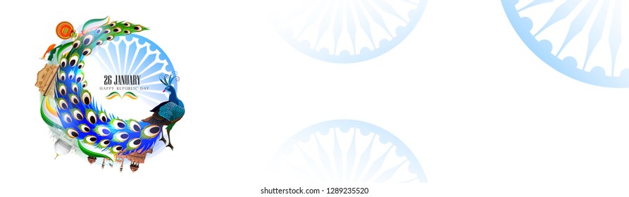Republic day concept with text 26 January