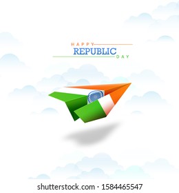Republic day concept with text 26 January.