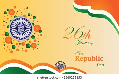 Republic day concept with text 26 January,