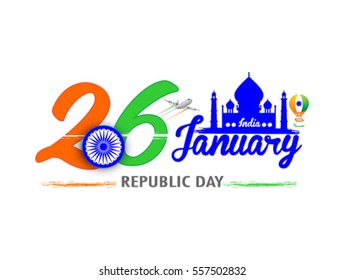 Republic Day of India. 26 January. Vector illustration 