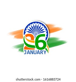 Republic Day of India. 26 th of January. poster banner card. Vector illustration