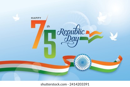 Republic Day of India. 26th of January Vector illustration