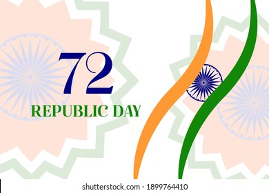 Republic day of India background Celebration, 26 January 72 India Republic Day background with indian flag concept .Suitable for greeting card, poster and banner.
