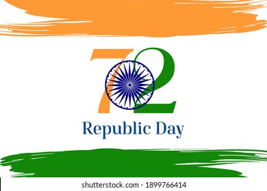 Republic day of India background Celebration, 26 January 72  India Republic Day background with indian flag concept .Suitable for greeting card, poster and banner.
