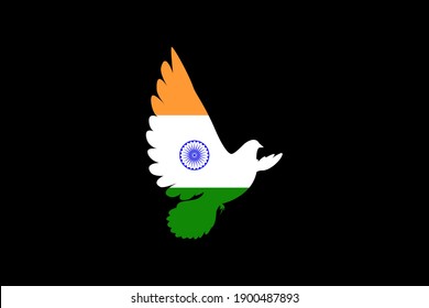 Republic day of India background Celebration, 26 January India Republic Day background pigeon with indian flags and tri color concept .Suitable for greeting card, poster and banner.
