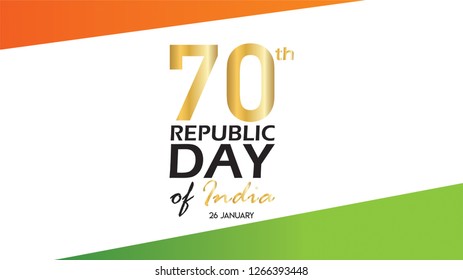 Republic Day of India background design banner or poster. 26 th January vector illustration