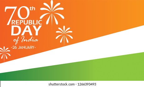 Republic Day of India background design banner or poster. 26 th January vector illustration