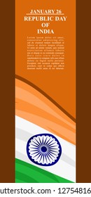 Republic day of India vector illustration. Suitable for greeting card, poster and banner.