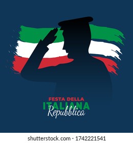 Republic Day of Italy (Italy: Festa della Repubblica Italiana). Celebrated annually on June 2 in Italy. vector illustration