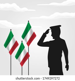 Republic Day of Italy (Italy: Festa della Repubblica Italiana). Celebrated annually on June 2 in Italy. vector illustration
