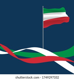 Republic Day of Italy (Italy: Festa della Repubblica Italiana). Celebrated annually on June 2 in Italy. vector illustration