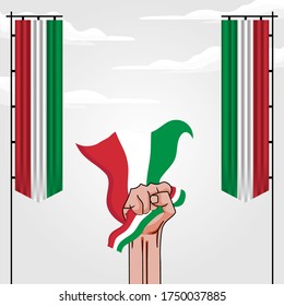 Republic Day of Italy (Italy: Festa della Repubblica Italiana). Celebrated annually on June 2 in Italy. vector illustration