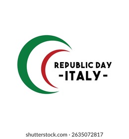 Republic Day Italy. Flat design vector. Eps 10.