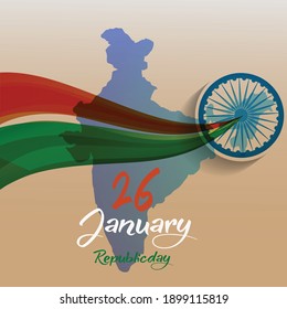 Republic Day is a national holiday in India. It honors the date on which the Constitution of India came into effect on 26 January 1950 hindi calligraphy translate 26 January republic day