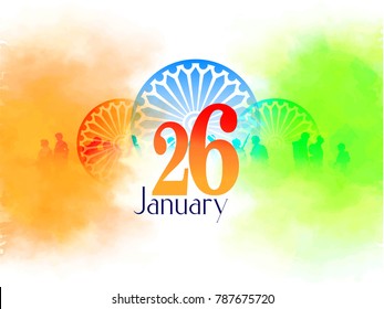 Republic Day With Tricolour Background