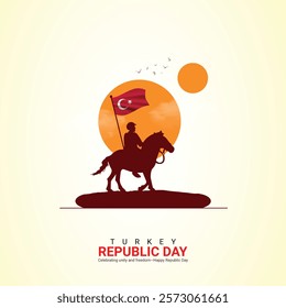 Republic Day of Turkey. Republic concept. 3D illustration.