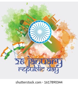 Republic Day vector, 26 January Background.