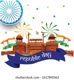 Republic Day vector, 26 January Background.