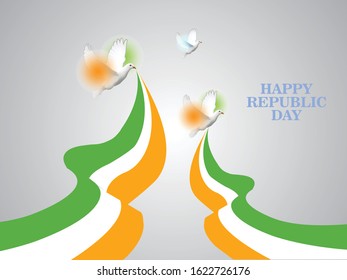 Republic day vector, 26 January background.