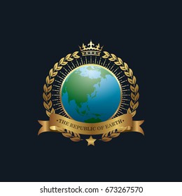 The Republic of Earth Logo Vector