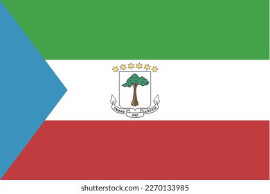 Republic of Equatorial Guinea national flag
vector illustration