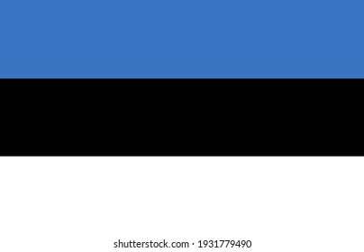 Republic of Estonia flag vector icon