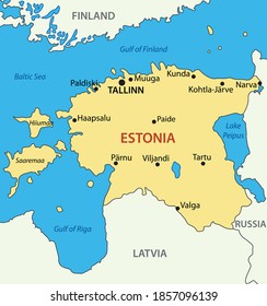 Republic of Estonia - vector map