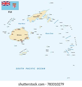 Republic Fiji Vector Map Flag 260nw 783310279 