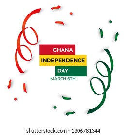 Republic of Ghana Independence Day Vector Template Design Illustration 
