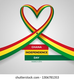 Ilustración de diseño de plantillas de vectores del Día de la Independencia de Ghana