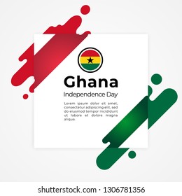 Republic of Ghana Independence Day Vector Template Design Illustration 