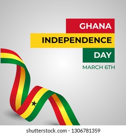 Republic of Ghana Independence Day Vector Template Design Illustration 