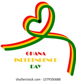 Republic of Ghana Independence Day Vector Template Design Illustration. Concept of Ghana Independence day. Template for background, banner, card, poster with text inscription. 6 December