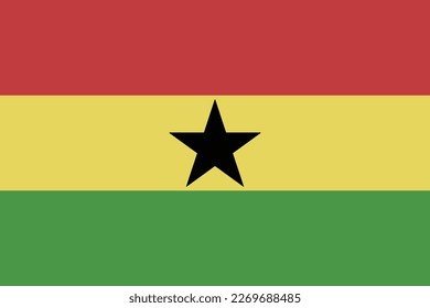 Republic of Ghana national flag
vector illustration