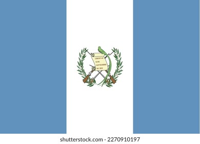 Bandera nacional de la República de Guatemala
ilustración vectorial