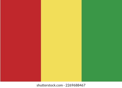 Republic of Guinea national flag
vector illustration