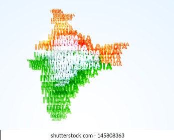 Republic India Map Made By India Stock Vector (Royalty Free) 145808363 ...