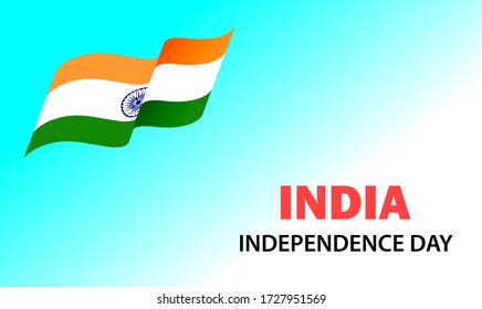 Republic of India National Flag. Vector flag with official colors. India Independence Day.