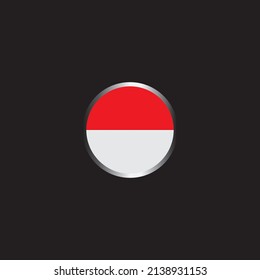 Republic of Indonesia flag icon,vector illustration logo design.