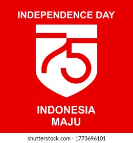 Unabhängigkeitstag der Republik Indonesien. 75 Jahre alt. (Indonesisch: Indonesien Maju)