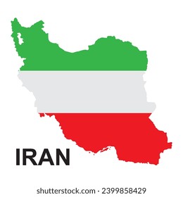 Republic of iran map icon vector illustration symbol design